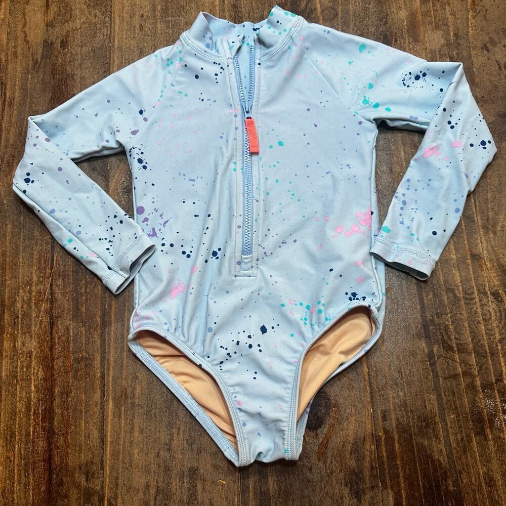 Crewcuts long sleeve rashguard sz 3 Girls UPF Swimsuit